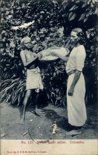 Ak Colombo Ceylon Sri Lanka, Sweet meat seller