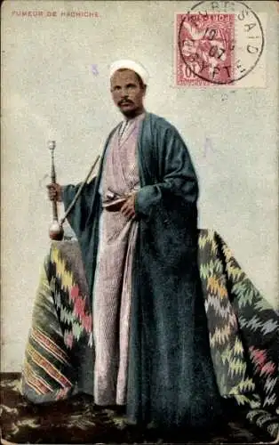 Künstler Ak ägyptischer Haschischraucher