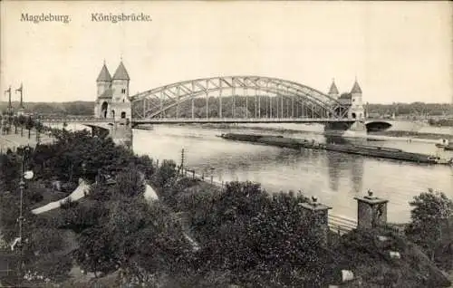 Ak Magdeburg an der Elbe, Magdeburg. Königsbrücke.