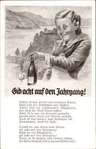 Gedicht Ak Gib acht auf den Jahrgang!