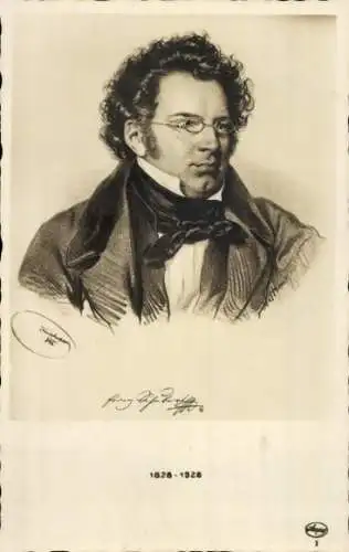 Ak Komponist Franz Schubert, Portrait