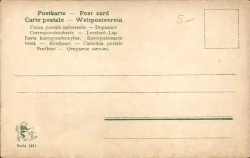 Ak Mann mit Frau beim Schlittschuhlaufen