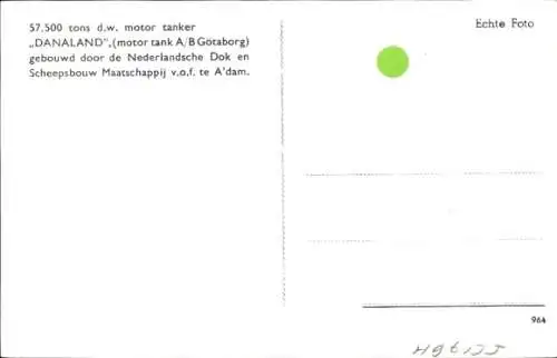 Ak MT Danaland, Tanker