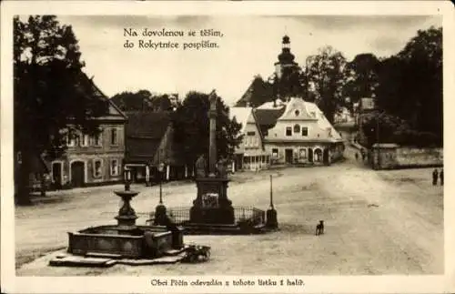 Ak Rokytnice nad Jizerou Rochlitz Iser Riesengebirge Region Reichenberg, Platz