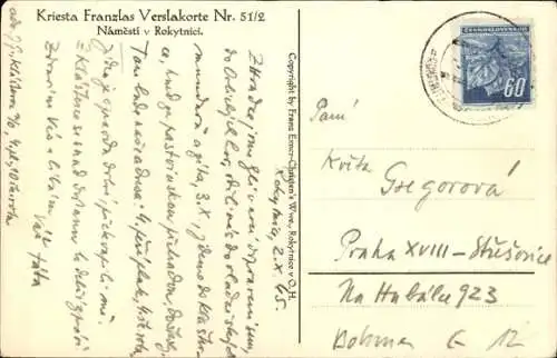 Ak Rokytnice nad Jizerou Rochlitz Iser Riesengebirge Region Reichenberg, Platz