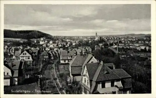 Ak Trutnov Trautenau Riesengebirge Region Königgrätz, Aussicht auf  zahlreiche Häuser, sanfte ...