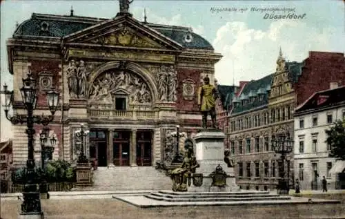 Ak Düsseldorf am Rhein, Große Ausstellung GeSoLei 1926, Kunsthalle, Bismarckdenkmal, historisc...