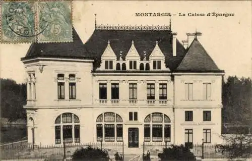 Ak Montargis Loiret, Hauptgebäude der Caisse d'Épargne,  Architektur, nansicht