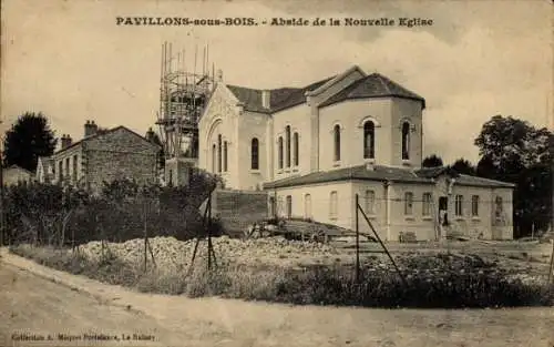 Ak Les Pavillons sous Bois Seine-Saint-Denis, Abside de la Nouvelle Eglise