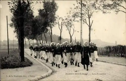 Ak Rosny sous Bois Seine Saint Denis, Les Zouaves