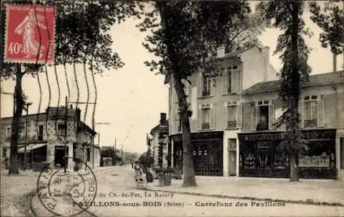 Ak Pavillons sous Bois Seine Saint Denis, Carrefour des Pavillons