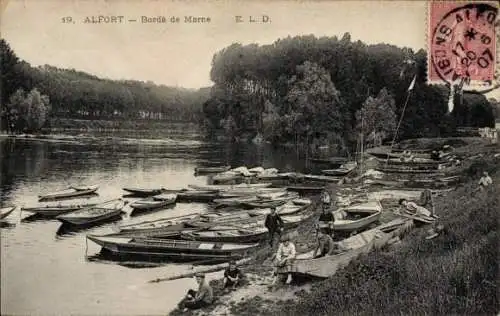CPA Alfort Val de Marne, Bords de Marne