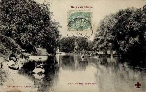 CPA Alfort Val de Marne, au Moulin d'Alfort