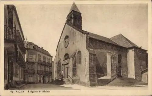Ak Vichy Allier, L'Eglise St-Blaise, s Gebäude, Straßenansicht