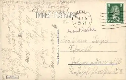 Ak Bremen, Rathaus, Roland, Ratsstubenkaffee