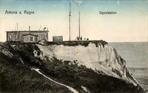 Ak Arkona Putgarten auf Rügen, Signalstation