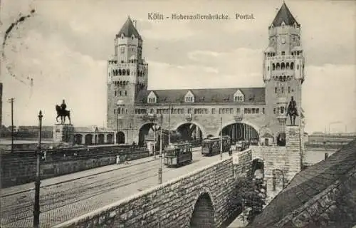 Ak Köln am Rhein, Hohenzollernbrücke, Portal