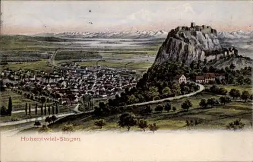 Ak Bohlingen Singen Hohentwiel Baden Württemberg, Panorama