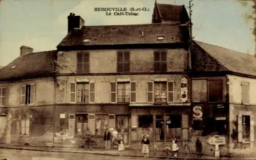 CPA Hérouville Saint Clair Calvados, Le Café Tabac