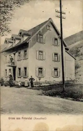 Ak Bad Peterstal Griesbach im Schwarzwald Baden, Straßenpartie mit Wohnhaus