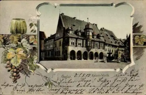 Passepartout Ak Goslar am Harz, Kaiser-Worth
