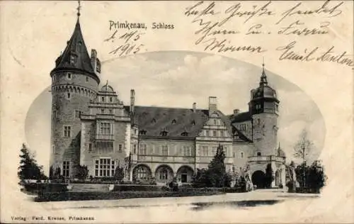 Ak Przemków Primkenau in Niederschlesien, Schloss