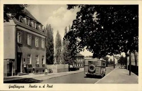 Ak Großkayna Braunsbedra Saalekreis, Gebäude, Straße, Fotograf von Otto Blaubach, Naumburg a. S.