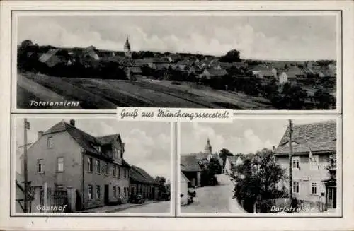 Ak Münchengosserstädt Bad Sulza Thüringen, Totale, Gasthof, Dorfstraße