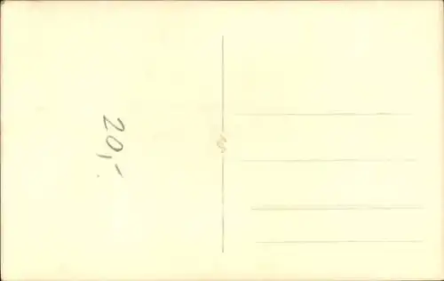 Foto Ak Frauenakt, stehend, erhobene Arme