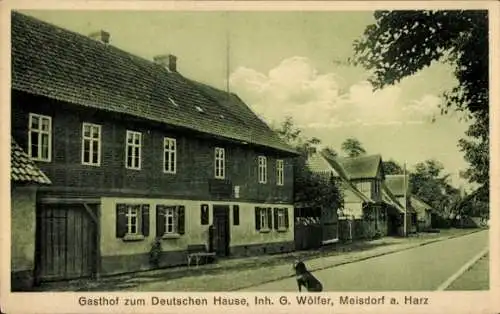 Ak Meisdorf Falkenstein im Harz, Gasthof zum Deutschen Hause, Inh. G. Wölfer