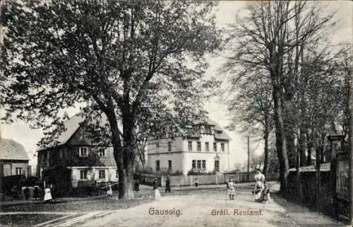 Ak Gaußig in der Oberlausitz, Gräfliches Rentamt