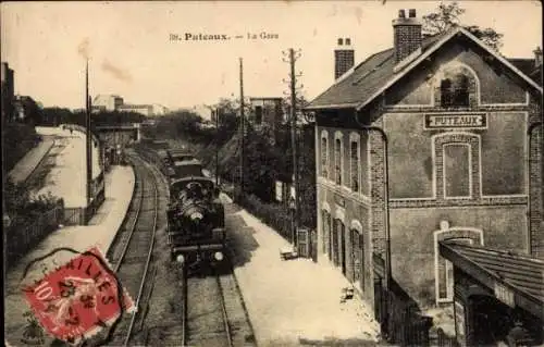 Ak Puteaux Hauts de Seine, Bahnhof, Eisenbahn