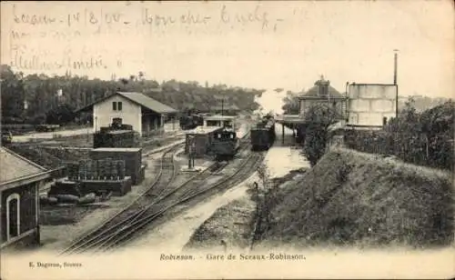 Ak Sceaux Robinson Haut de Seine, Bahnhof Gleisseite