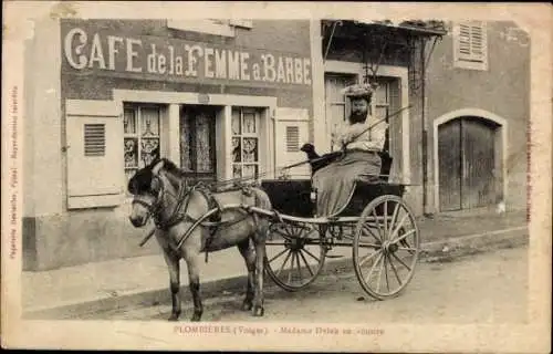 CPA Plombières les Bains Lorraine Vosges, Café de la Femme à Barbe