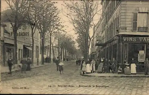 Ak Ivry sur Seine Val de Marne, Avenue de la Republique