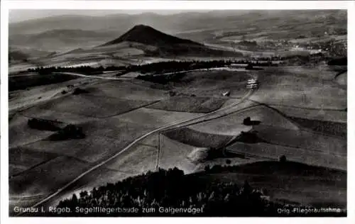Ak Jeżów Sudecki Grunau Riesengebirge Schlesien, Landschaftsaufnahme, Segelfliegerbaude, Berge, F
