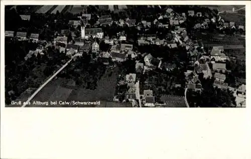 Ak Altburg Calw im Schwarzwald, Fliegeraufnahme