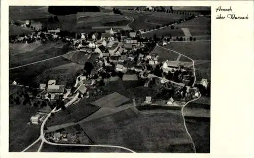 Ak Arnach Bad Wurzach in Oberschwaben, Luftaufnahme von  Landschaft, Gebäude, Straßen