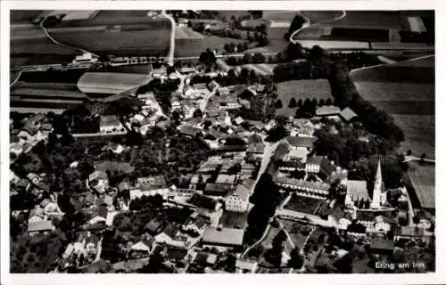 Ak Ering am Inn Niederbayern, Luftbild