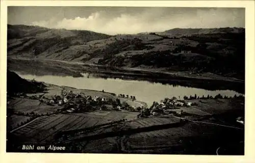 Ak Bühl am Alpsee Immenstadt im Allgäu, Landschaftsaufnahme, Alpsee, Dörfliche Siedlung, Berge, W
