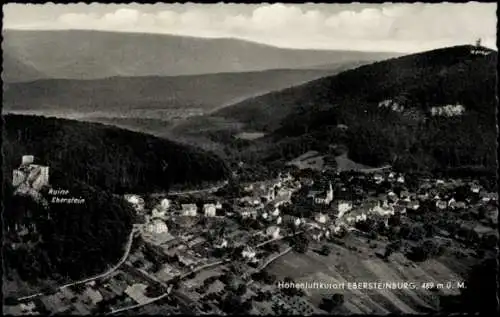 Ak Ebersteinburg Baden Baden am Schwarzwald, Ruine Eberstein, Höhenluftkurort, Naturlandschaft