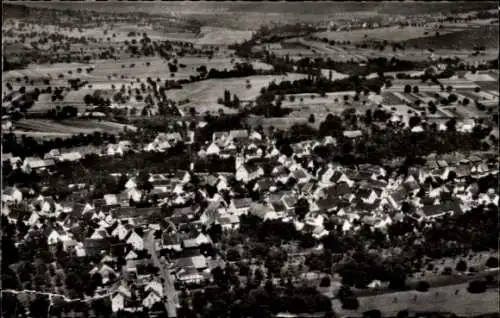 Ak Efringen Kirchen am Oberrhein, Fliegeraufnahme