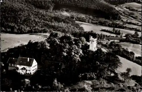 Ak Schwäbisch Hall in Württemberg, Fliegeraufnahme, Forsthaus und Restaurant zum Einkorn