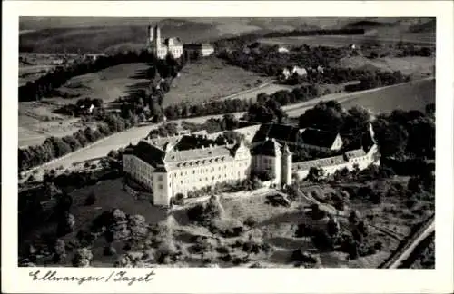 Ak Ellwangen an der Jagst Württemberg, Luftaufnahme