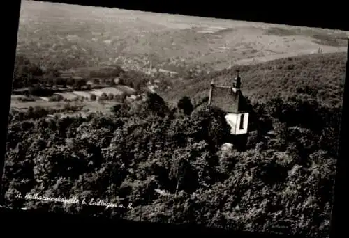 Ak Endingen am Kaiserstuhl, Katharinenkapelle, Landschaft, Bäume, Hügel