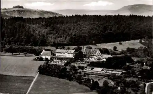 Ak Schorndorf in Württemberg, Fliegeraufnahme, Kurhaus Engelberg über dem Remstal