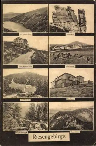 Ak Karpacz Krummhübel Riesengebirge Schlesien, Wielki Staw, Großer Teich, Prinz Heinrich Baude