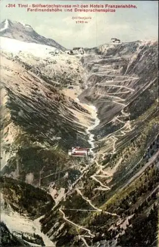 Ak Stilfser Joch Stilfserjoch Passo dello Stelvio Südtirol, Ferdinandshöhe, Tirol, Stilfserjochst