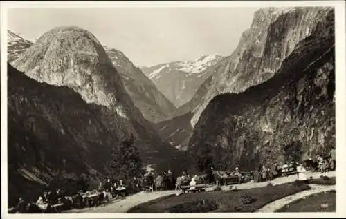 Ak Naerodal Norwegen, Utsigt fra Stalheim Hotel
