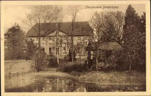 Ak Bad Rothenfelde am Teutoburger Wald, Oberförsterei Palsterkamp, Gebäude, Teich, Bäume